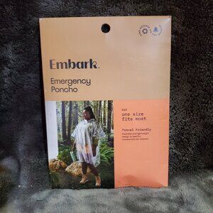 Embark Reusable Emergency Clear Rain Poncho One Size fits Most